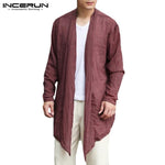 Fashion Mens Jackets Long Outwear Irregular Hem Punk Hiphop Male Cloak Coats Trench Windbreaker Hombre Summer Autumn Cardigan