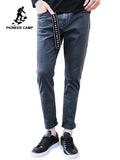 Pioneer Camp skinny jeans men brand clothing new dark grey feet pants male top quality stretch autumn denim trousers ANZ707025