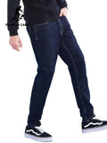 Pioneer camp new winter jeans men brand clothing solid fleece jeans pants for men quality warm thick trousers male ANZ803161