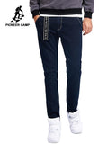 Pioneer Camp new arrival men jeans brand clothing solid small stretch pants male top quality straight male jeans ANZ707020