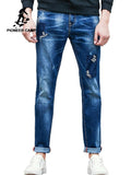 Pioneer Camp ripped Jeans men brand clothing high quality male jeans fashion casual mens denim pants trouser for men 611043