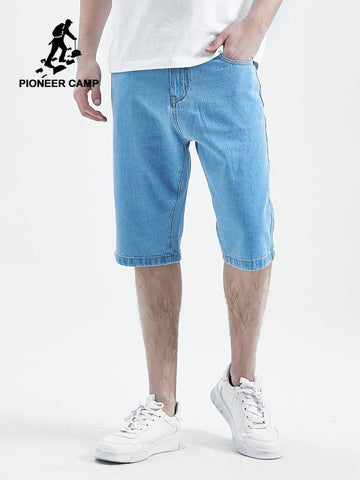 Pioneer Camp 2019 Summer New Men's Stretch Short Jeans Fashion Casual Slim Fit High Quality Elastic Denim Shorts Male ANZ908067